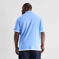 Shaquille O'Neal XLG™ Mens Short Sleeve Regular Fit Big and Tall Button-Down Shirt