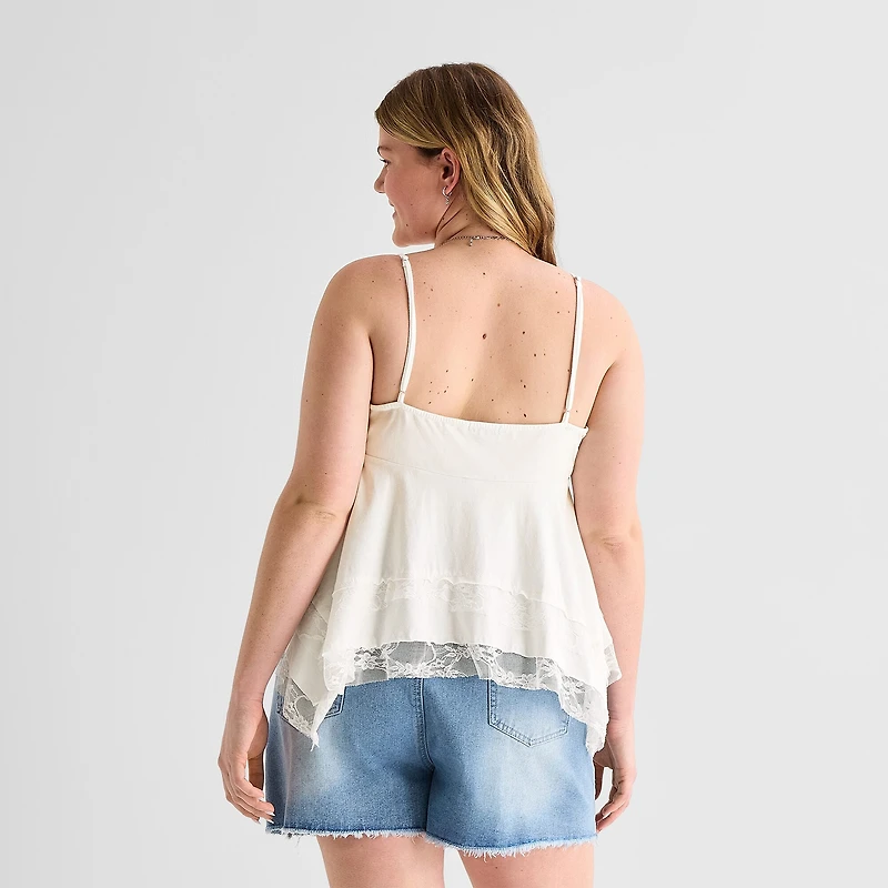 Forever 21 Womens Juniors Plus Sleeveless Babydoll Top