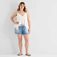 Forever 21 Womens Juniors Plus Sleeveless Babydoll Top