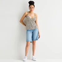 Arizona Womens Juniors Sleeveless Babydoll Top