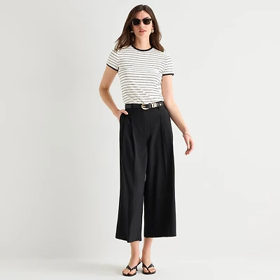 Worthington Womens Cropped Everyday Pant