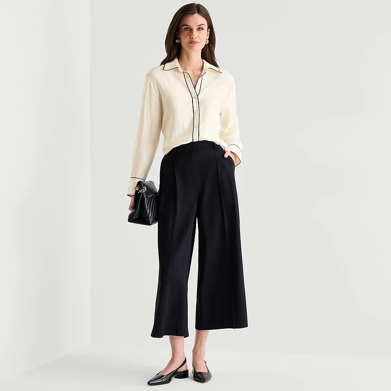 Worthington Womens Cuffed Long Sleeve Loose Fit Button-Down Shirt