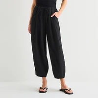 a.n.a Womens Linen Ankle Balloon Pant