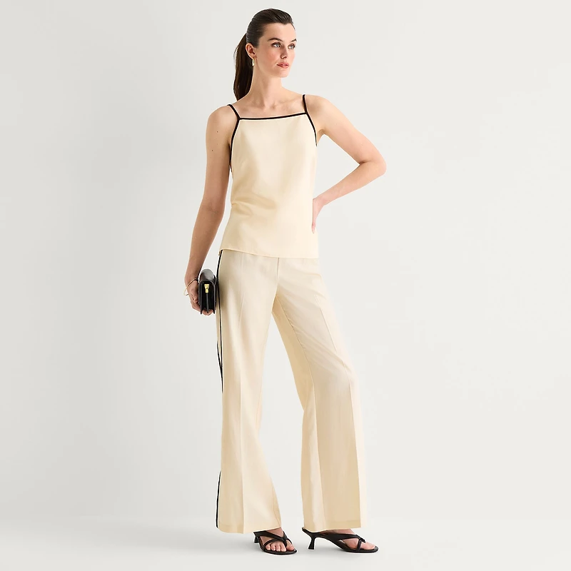 Worthington Womens Square Neck Sleeveless Tank Top
