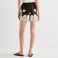 Worthington Womens Mid Rise Pull-On Short