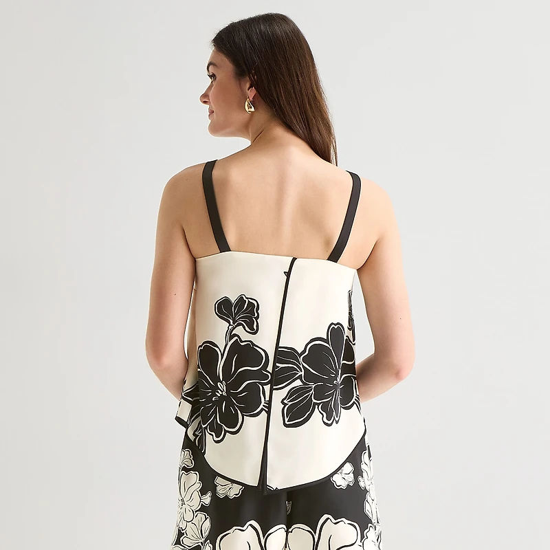 Worthington Womens Square Neck Sleeveless Shell