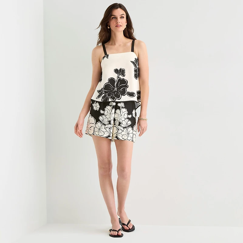 Worthington Womens Square Neck Sleeveless Shell