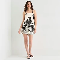 Worthington Womens Square Neck Sleeveless Shell