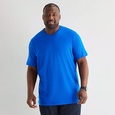 St. John's Bay Super Soft Mens V Neck Short Sleeve Quick Dry Big and Tall T-Shirt