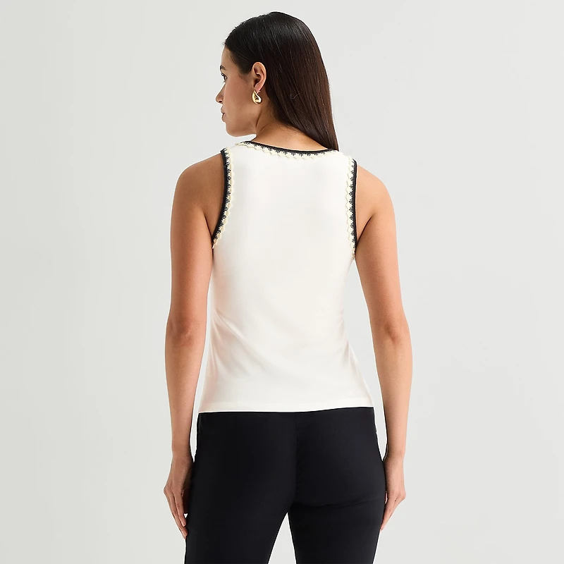 Worthington Womens Scoop Neck Sleeveless Tank Top