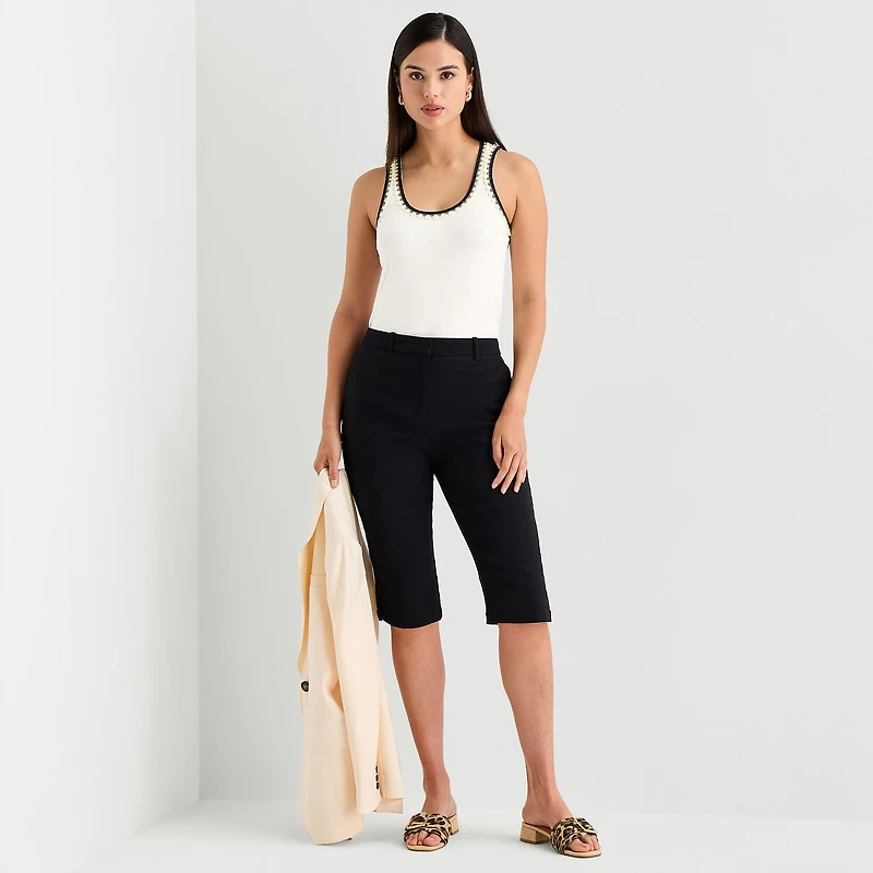 Worthington Womens Scoop Neck Sleeveless Tank Top