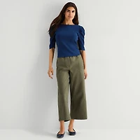 St. John's Bay Womens Crew Neck 3/4 Sleeve Blouse
