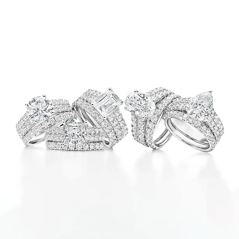 Signature By Modern Bride (H-I / Si1-Si2) Womens 5 CT. T.W. Lab Grown White Diamond 14K Gold Round Bridal Set