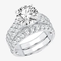 Signature By Modern Bride (H-I / Si1-Si2) Womens 5 CT. T.W. Lab Grown White Diamond 14K Gold Round Bridal Set