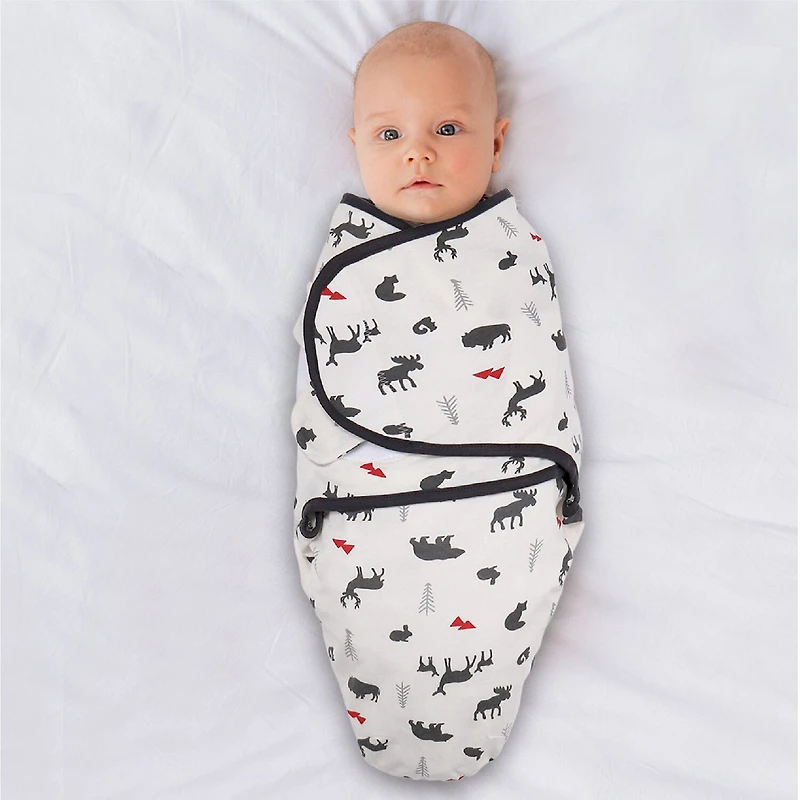 The Peanutshell Plaid Woodland 3-pc. Swaddle Blanket