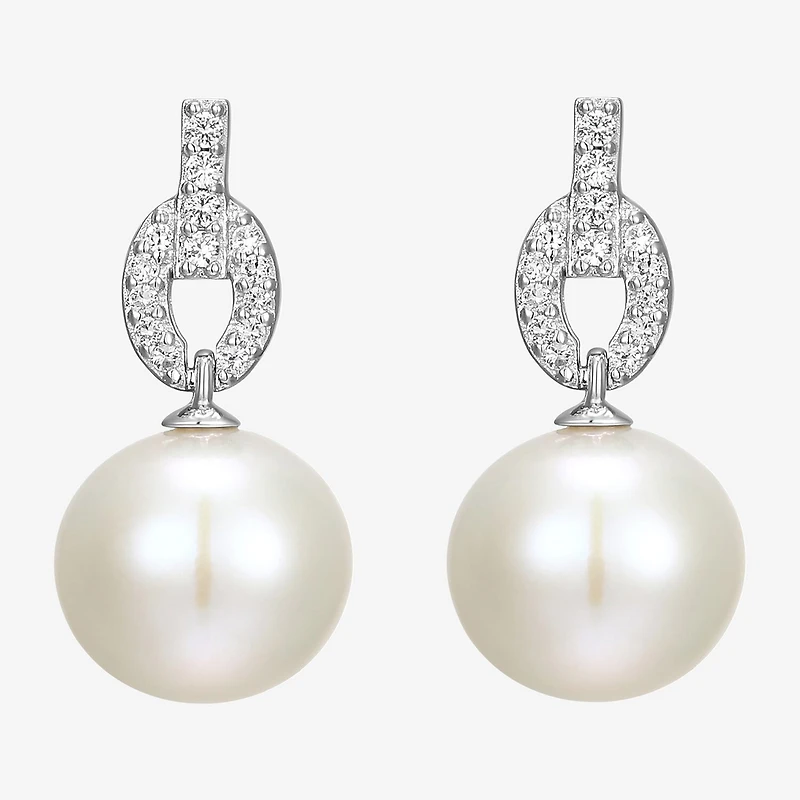 Womens White Cultured Freshwater Pearl Sterling Silver -pc. Jewelry Set