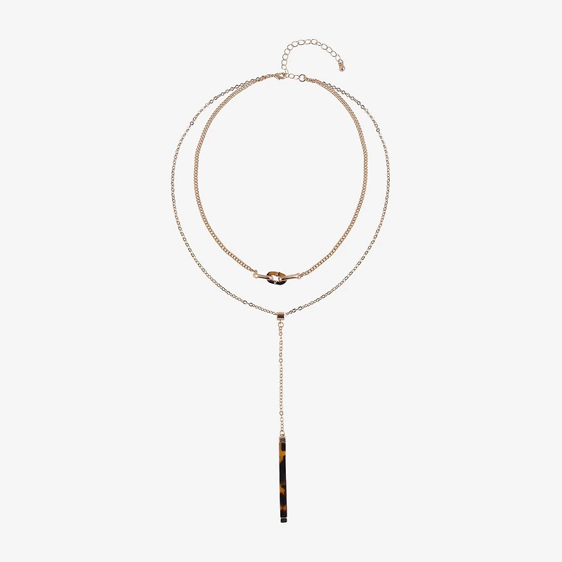 Mixit Layered Womens 16 Inch Y Necklace