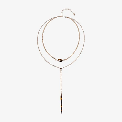 Mixit Layered Womens 16 Inch Y Necklace