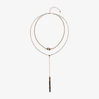 Mixit Layered Womens 16 Inch Y Necklace