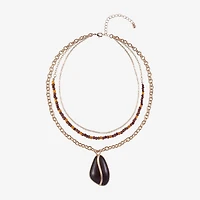 Mixit Layered Womens 16 Inch Pendant Necklace