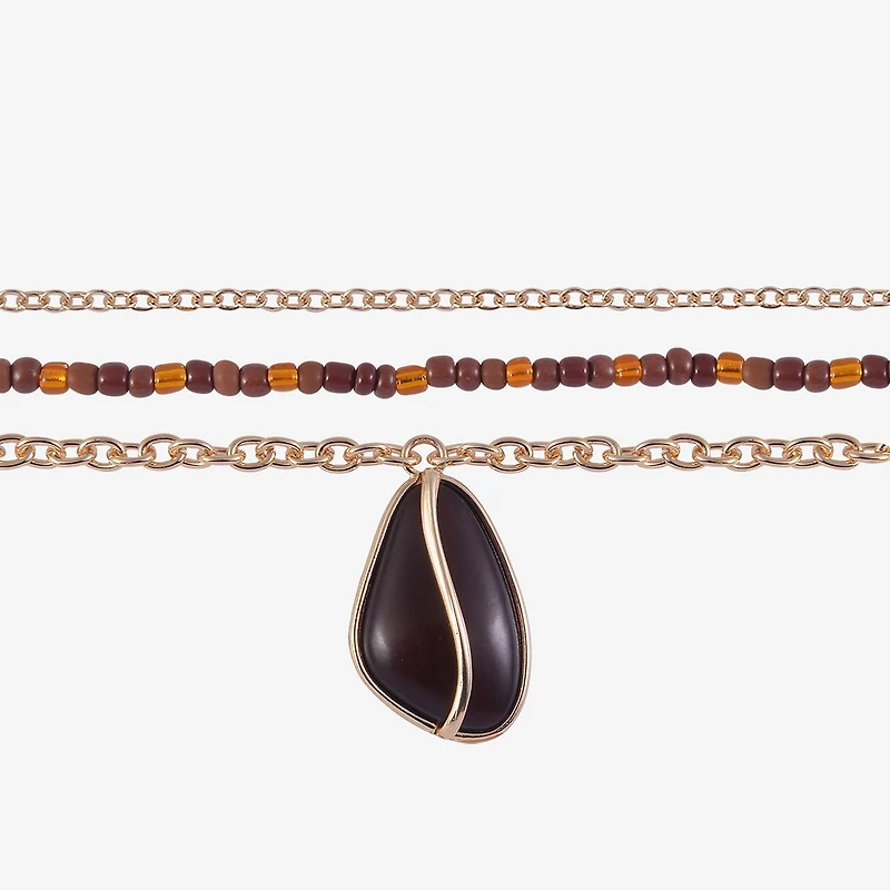 Mixit Layered Womens 16 Inch Pendant Necklace