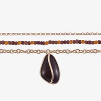 Mixit Layered Womens 16 Inch Pendant Necklace