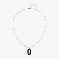 Mixit Tortoise Womens 32 Inch Pendant Necklace