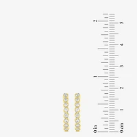 G-Si2) Womens 1/ CT. T.W. Lab Grown White Diamond 10K Gold 18.8mm Hoop Earrings
