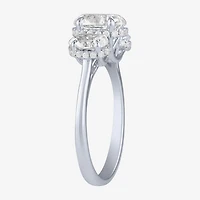 Love Lives Forever (G / Si2) Womens 2 CT. T.W. Lab Grown White Diamond 10K Gold Oval 3-Stone Engagement Ring