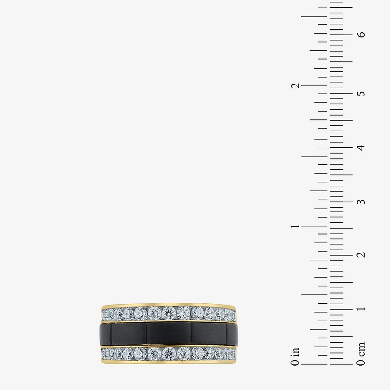 (G / Si2) Mens 1 1/2 CT. T.W. Lab Grown White Diamond 10K Gold Wedding Engagement Ring