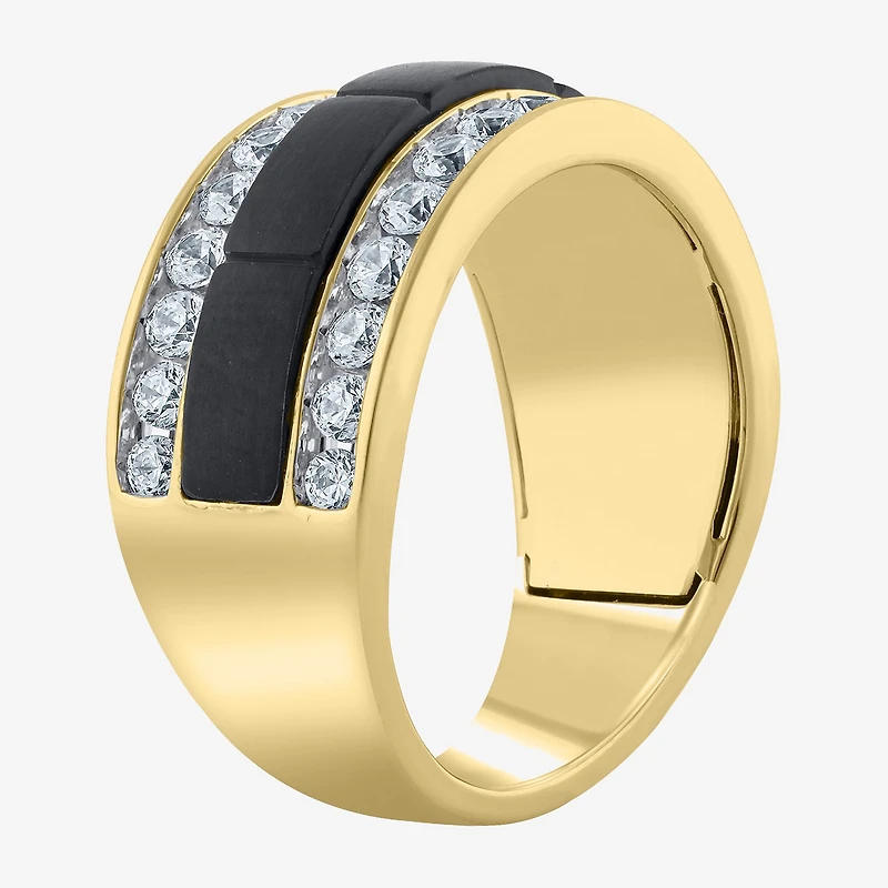 (G / Si2) Mens 1 1/2 CT. T.W. Lab Grown White Diamond 10K Gold Wedding Engagement Ring