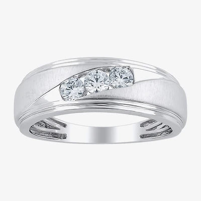 (G / Si2) Mens 1/2 CT. T.W. Lab Grown White Diamond 10K Gold Wedding Engagement Ring
