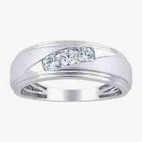 (G / Si2) Mens 1/2 CT. T.W. Lab Grown White Diamond 10K Gold Wedding Engagement Ring