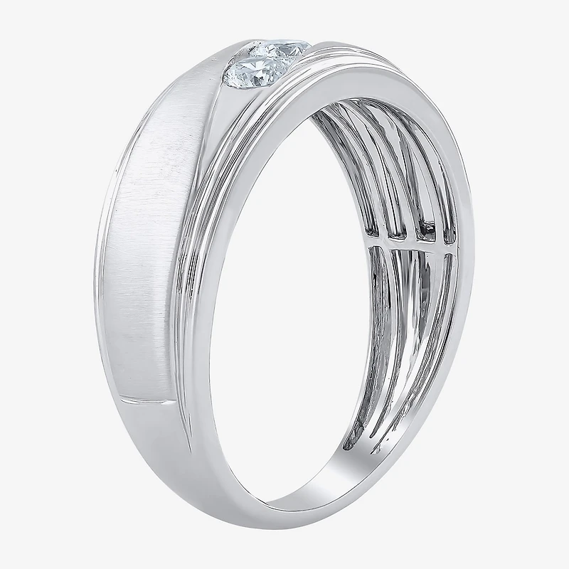 (G / Si2) Mens 1/2 CT. T.W. Lab Grown White Diamond 10K Gold Wedding Engagement Ring