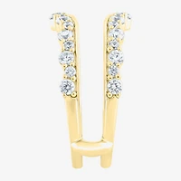 (G / Si2) Womens 1 CT. T.W. Lab Grown White Diamond 10K Gold Side Stone Ring Guard