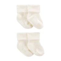 Carter's Little Baby Basics Unisex 4 Pair Booties