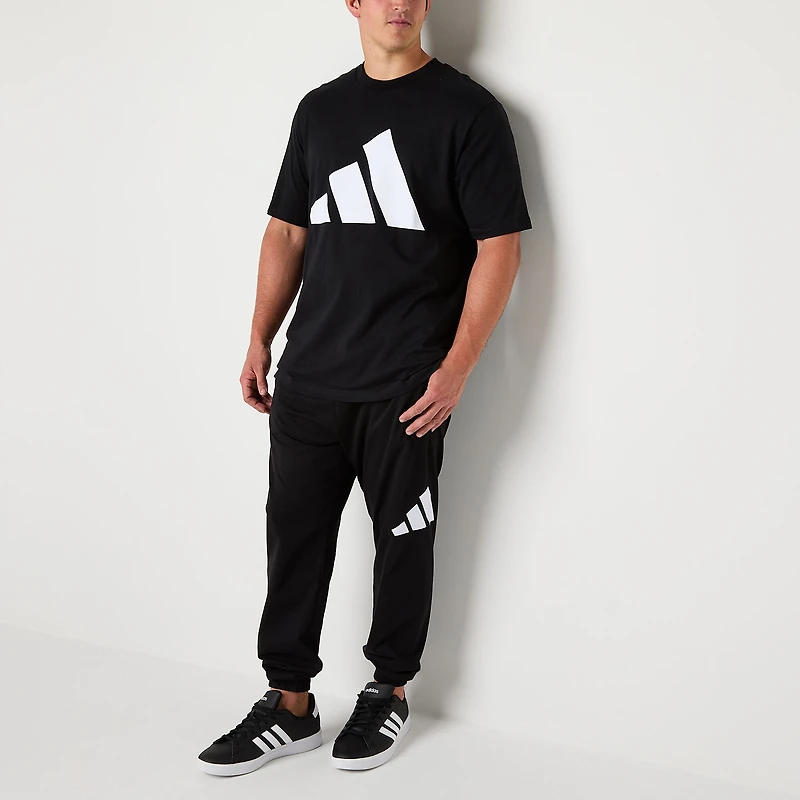 adidas Mens Crew Neck Short Sleeve Regular Fit Big and Tall Graphic T-Shirt