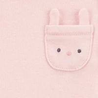 Carter's Baby Girls Round Neck Short Sleeve Rib 5-pc. Bodysuit