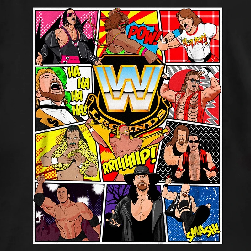 Little & Big Kid Boys Crew Neck Short Sleeve Regular Fit WWE Graphic T-Shirt