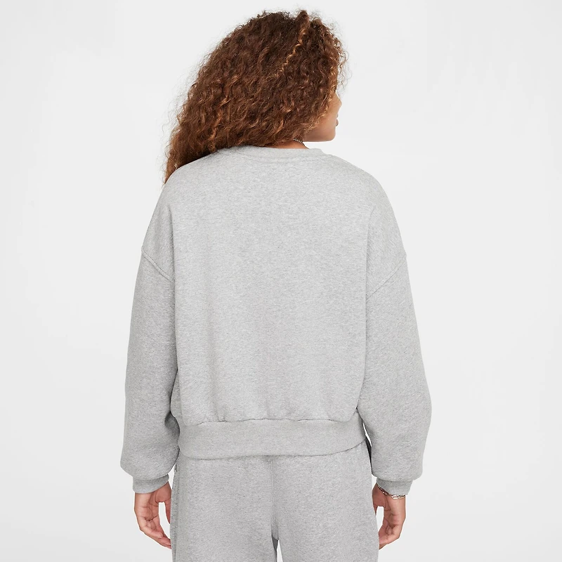 Nike Club Big Kid Girls Crew Neck Fleece Long Sleeve Sweatshirt