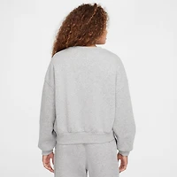 Nike Club Big Kid Girls Crew Neck Fleece Long Sleeve Sweatshirt
