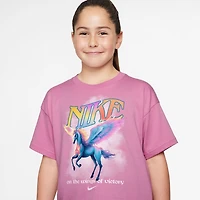 Nike Big Kid Girls Crew Neck Short Sleeve Regular Fit Graphic T-Shirt