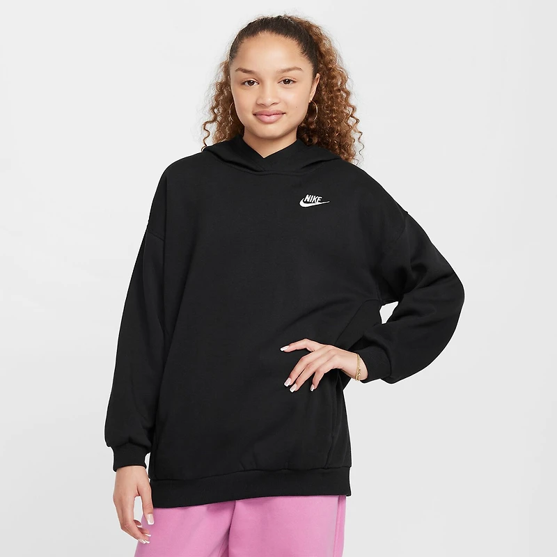 Nike Club Big Kid Girls Long Sleeve Fleece Active Hoodie