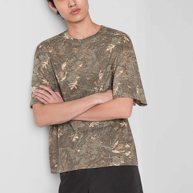 Arizona Mens Crew Neck Short Sleeve Boxy Fit Graphic T-Shirt