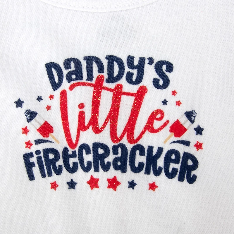 Baby Essentials Little Firecracker Girls 3-pc. Short Set