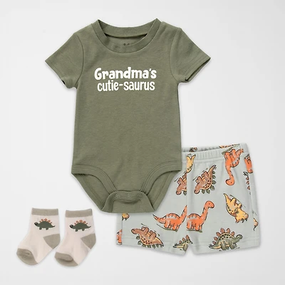 Baby Essentials Boys 3-pc. Short Set
