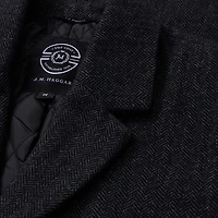 Haggar Brushed Herringbone Mens Midweight Topcoat Coat