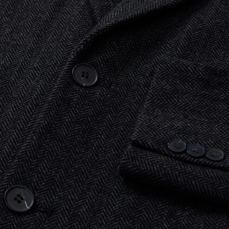 Haggar Brushed Herringbone Mens Midweight Topcoat Coat