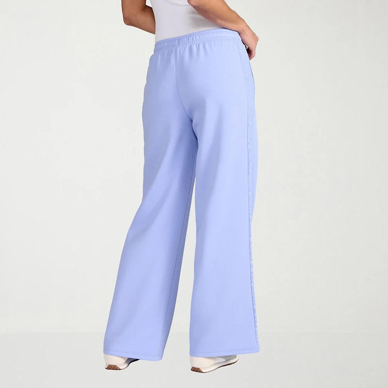 PUMA Womens Stretch Fabric Lace Wide Leg Relaxed Fit Track Pant