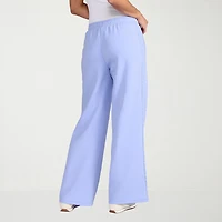 PUMA Womens Stretch Fabric Lace Wide Leg Relaxed Fit Track Pant
